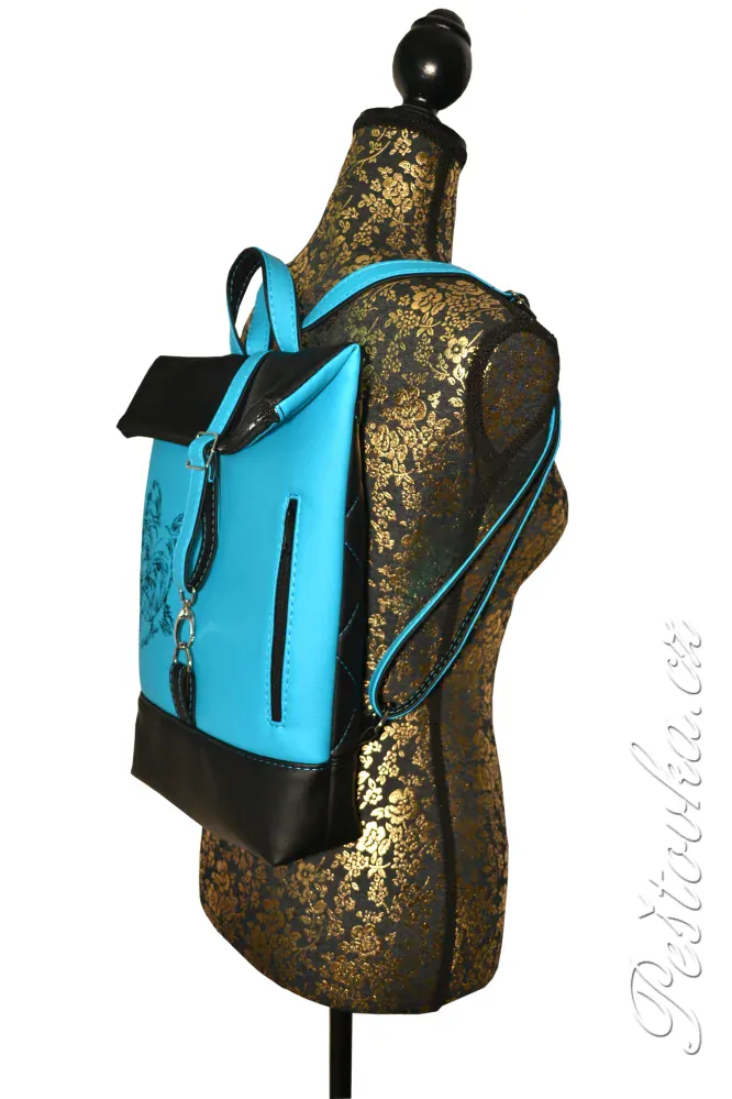 Peštovka Překlápěcí batoh Lucas *yorkshire* modrý