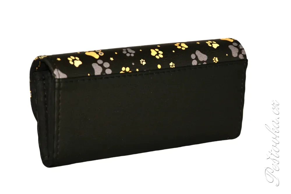Peštovka Dámská elegantní peněženka zlatošedé tlapky s černou