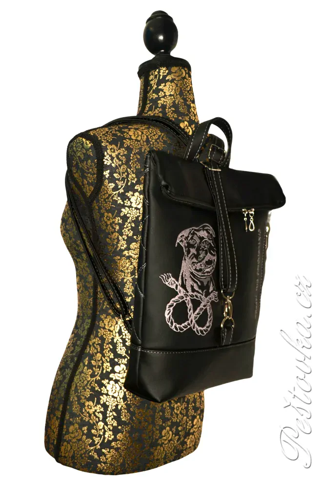 Peštovka - překlápěcí batoh Lucas LIMITED *černý*