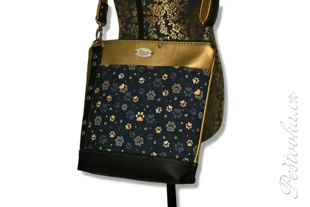 Peštovka - kabelka Brita *zlatošedé tlapky*