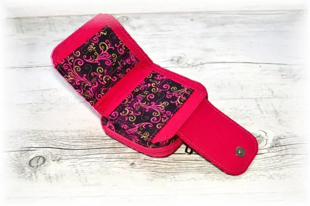 Peštovka Malá praktická zipová peněženka *růžová/ Scroll violet*