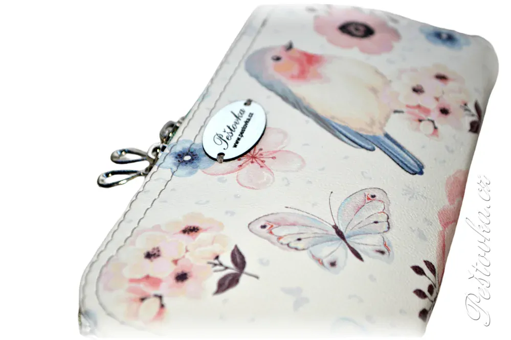 Peštovka Zipová peněženka *ptáčková*