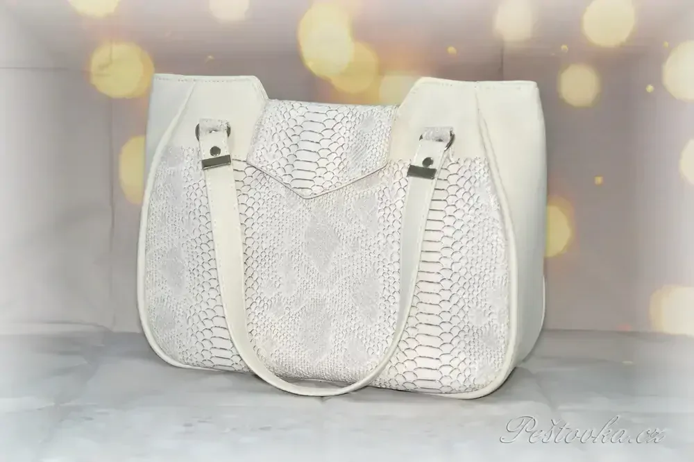 Peštovka kabelka Molly *bílá krokodýlí*