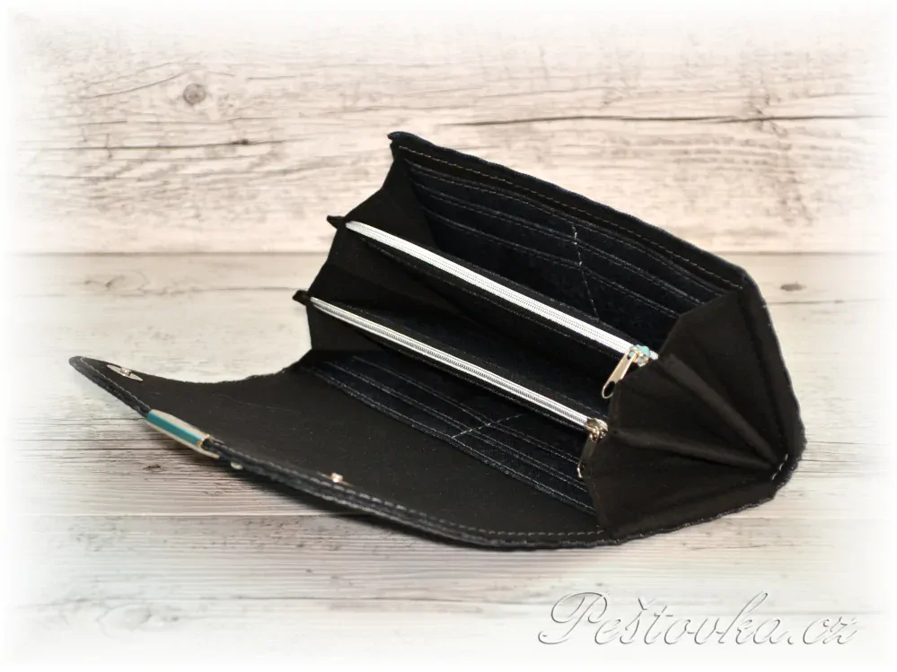 Peštovka Dámská elegantní peněženka *šedé mandaly na šedé*