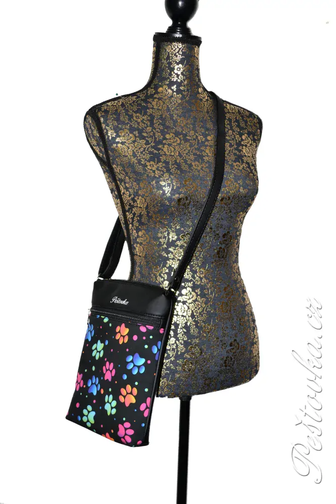 Peštovka - Crossbody KOA *barevné tlapky*