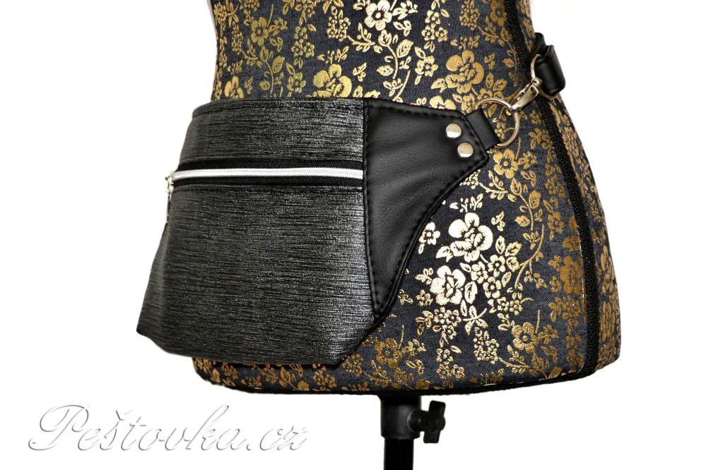 Peštovka - ledvinka Dayna *černo-stříbná*