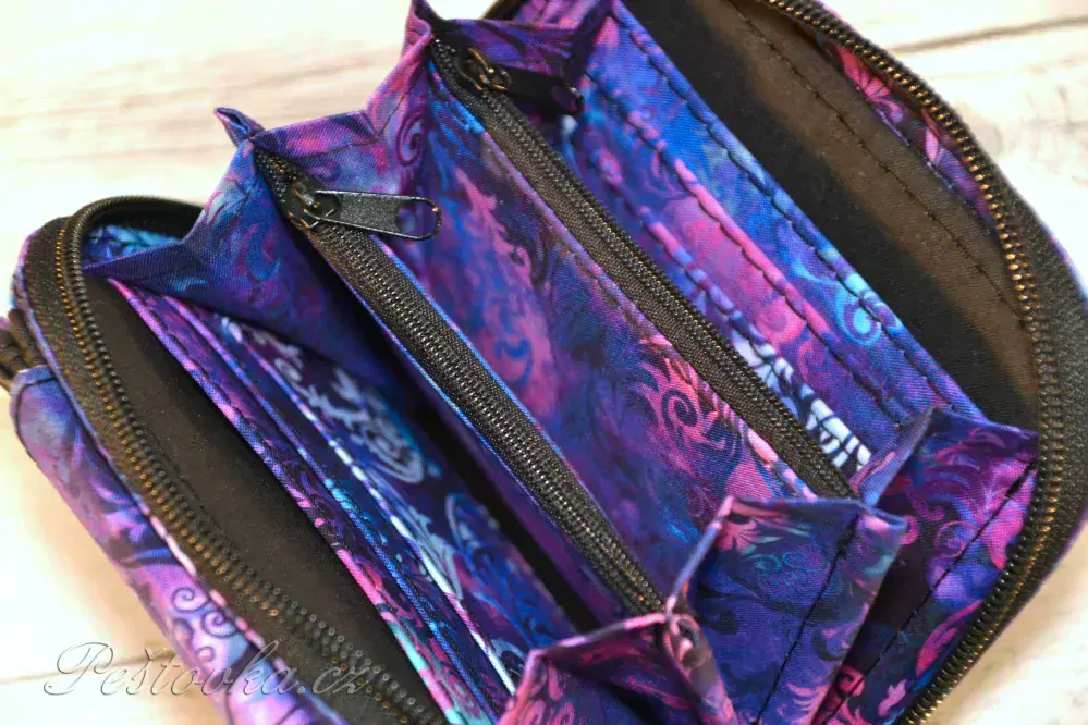 Peštovka Malá praktická peněženka *modro-růžová*