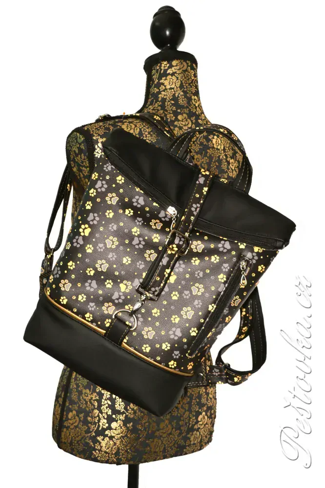 Peštovka Překlápěcí batoh Lucas *zlatošedé tlapky*