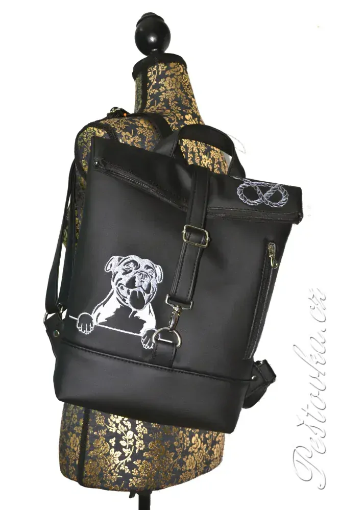 Peštovka Překlápěcí batoh Lucas *staffbull* černý