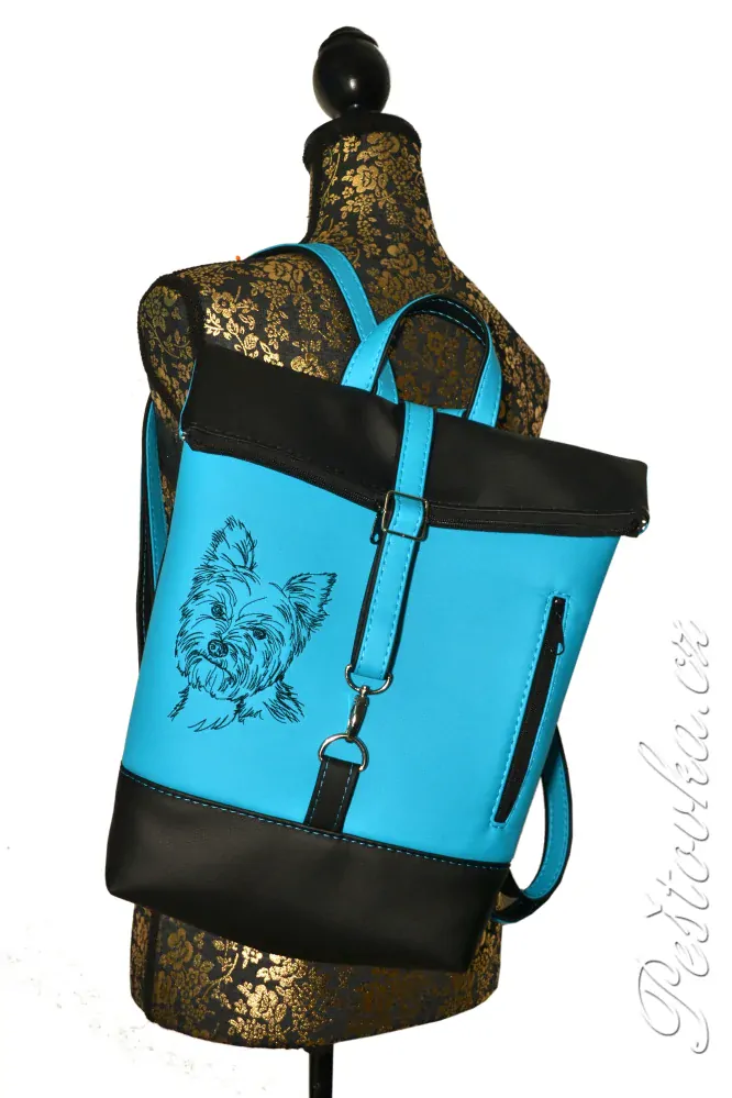 Peštovka Překlápěcí batoh Lucas *yorkshire* modrý