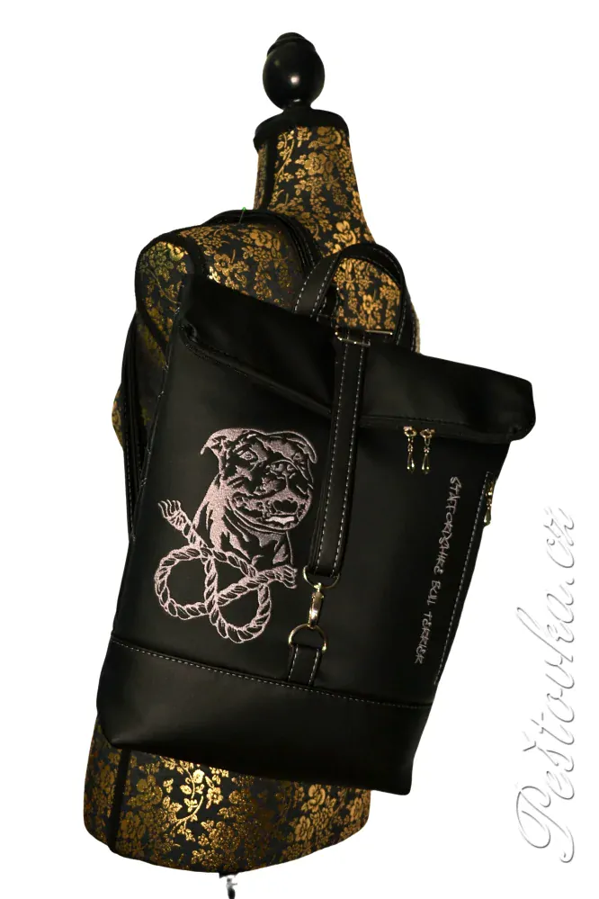 Peštovka - překlápěcí batoh Lucas LIMITED *černý*