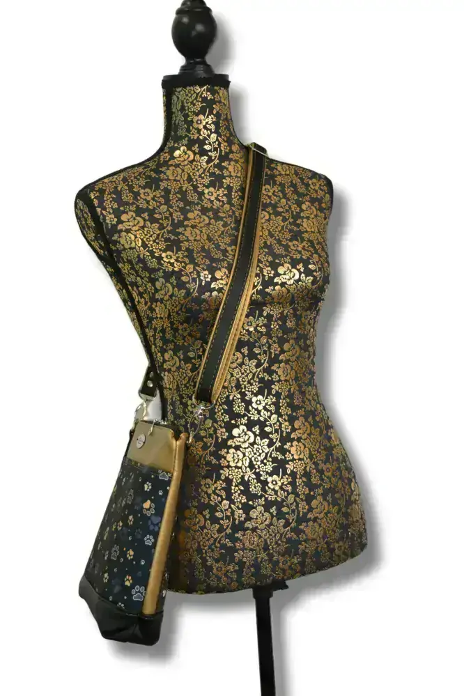 Peštovka - kabelka Brita *zlatošedé tlapky*