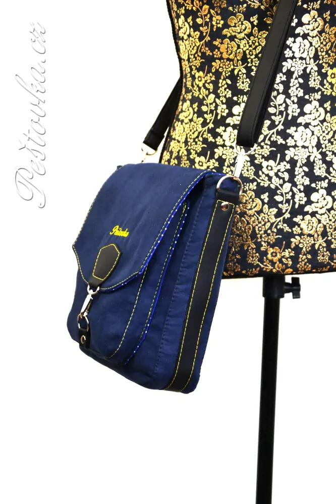 Peštovka - pánská brašna Jamie *tm.modrá/žlutá*