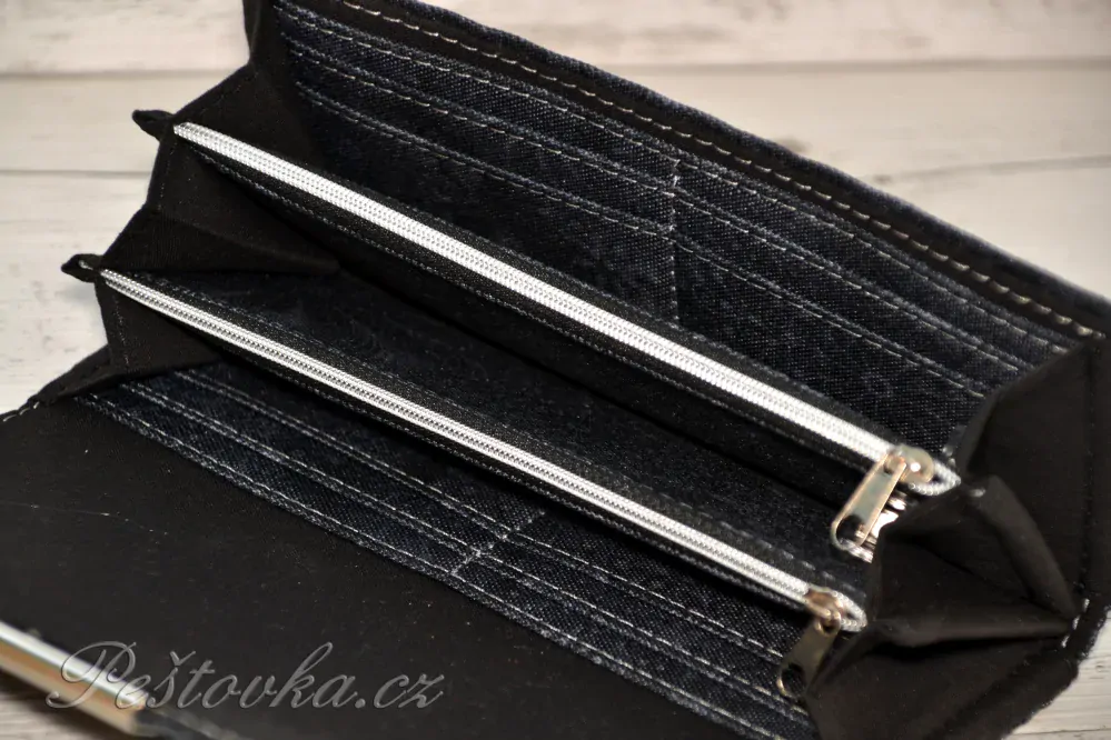 Peštovka Dámská elegantní peněženka *šedé mandaly na šedé*