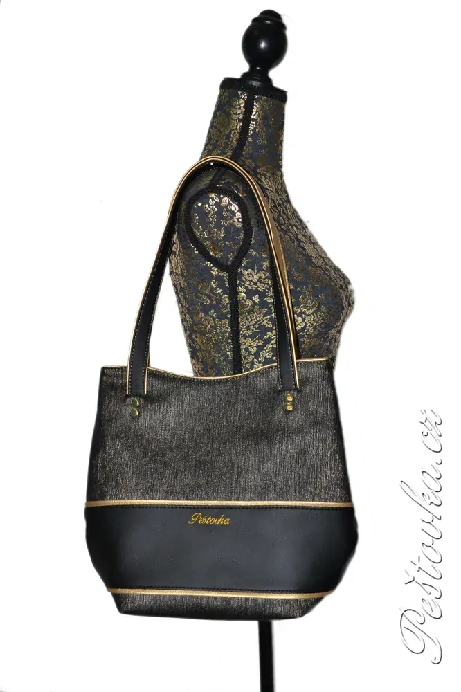 Peštovka - kabelka Gaudalupe *černo-zlatá