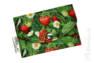 Peštovka - kapsička na karty *lesní jahody*