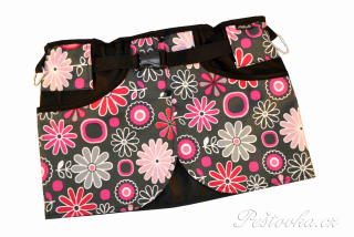 Peštovka Výcviková sukně *růžové květy na šedé*