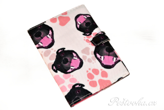 Peštovka Obal na očkovací průkaz *vysmáté tlamičky do růžova*