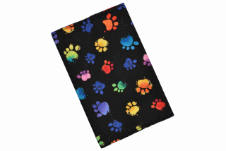 Peštovka Obal na očkovací průkaz *barevné tlapky akvarel*