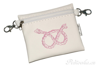 Peštovka Výstavní pamlskovník *provázek - bílý s růžovým*