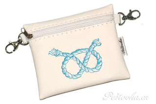 Peštovka Výstavní pamlskovník *provázek - bílý s modrým*