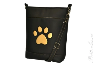 Peštovka - crossbody kabelka s tlapkou *černá se zlatou*