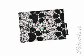 Peštovka - kapsička na karty *Černé tlapky na glitru*