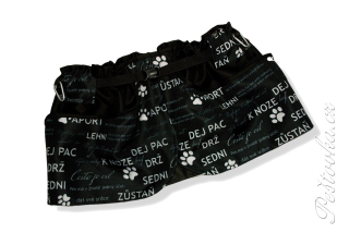 Peštovka Výcviková sukně *černobílé nápisy*