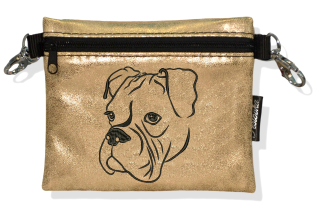 Peštovka Výstavní pamlskovník *boxer* zlatý metalický