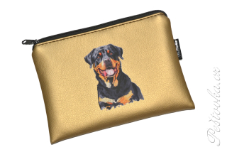 Peštovka kosmetické pouzdro INSIGNO *rottweiler* zlatý*
