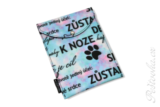 Peštovka - obal na očkovák - kapsička *duhové nápisy*