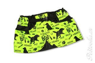 Peštovka Výcviková sukně *POVELY* svítivě zelená