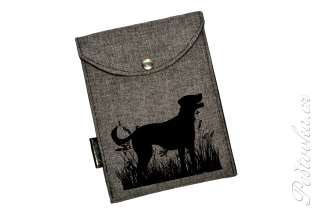 Peštovka - obal na očkovák - kapsička *silueta v lese*