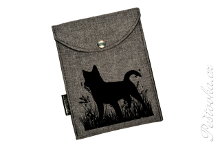 Peštovka - obal na očkovák - kapsička *silueta v lese*