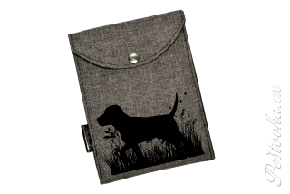 Peštovka - obal na očkovák - kapsička *silueta v lese*