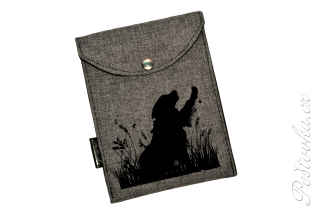 Peštovka - obal na očkovák - kapsička *silueta v lese*