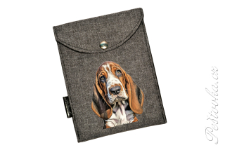 Peštovka - obal na očkovák - kapsička *baset* šedý