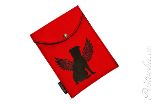 Peštovka - obal na očkovák - kapsička *stafík - anděl* červený