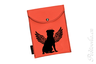 Peštovka - obal na očkovák - kapsička *stafík - anděl* oranžový