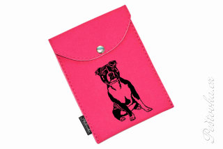 Peštovka - obal na očkovák - kapsička *staffík sedící* růžový