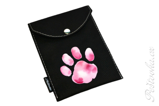 Peštovka - obal na očkovák - kapsička *růžová tlapka*