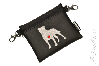 Peštovka Výstavní pamlskovník *staffbull silueta* bílá