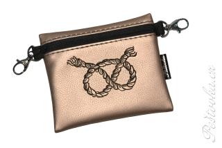 Peštovka Výstavní pamlskovník **UZLÍK staffbull** béžový metalický