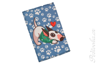 Peštovka Obal na očkovací průkaz *Bulík* modré tlapky