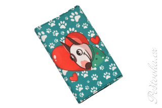 Peštovka Obal na očkovací průkaz *Bulík* zelenkavé tlapky