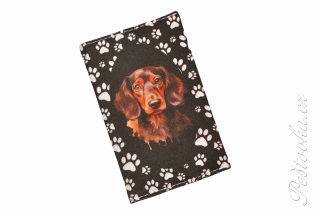 Peštovka Obal na očkovací průkaz *jezevčík*