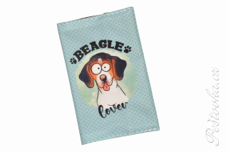 Peštovka Obal na očkovací průkaz *FUNNY* beagle