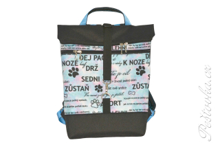 Peštovka Překlápěcí batoh Lucas *duhové nápisy*