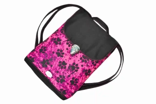 Peštovka městský batoh CITY BAG *Tlapky fluo růžové*