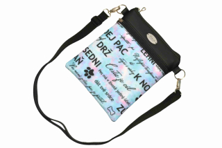 Peštovka - malá crossbody *DUHOVÉ NÁPISY*